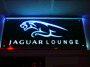Illuminated Jaguar Sign